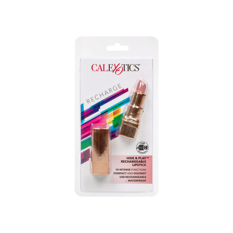 CALEXOTICS - BALA PINTALABIOS RECARGABLE HIDE and PLAY SOFT ROSA