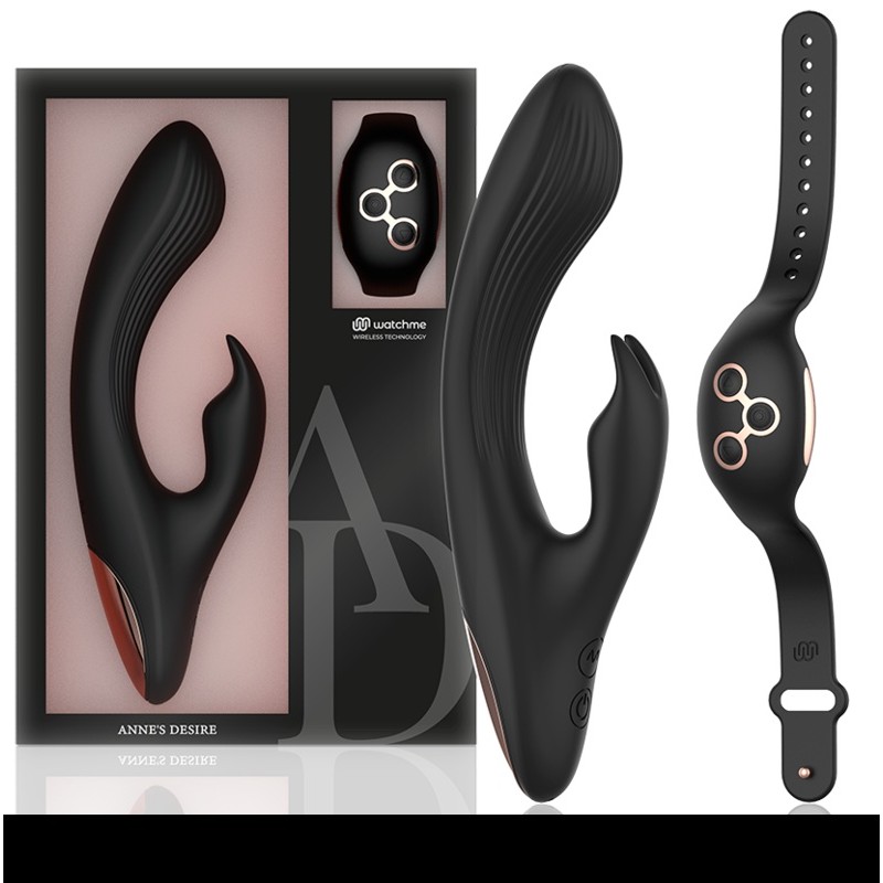 ANNES DESIRE - RABBIT CONTROL REMOTO TECNOLOGÍA WATCHME NEGRO-GOLD