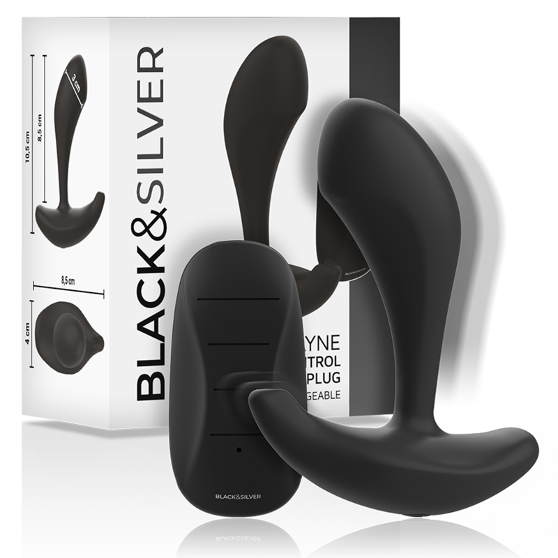 BLACKandSILVER - DWAYNE PLUG ANAL SILICONA CONTROL REMOTO