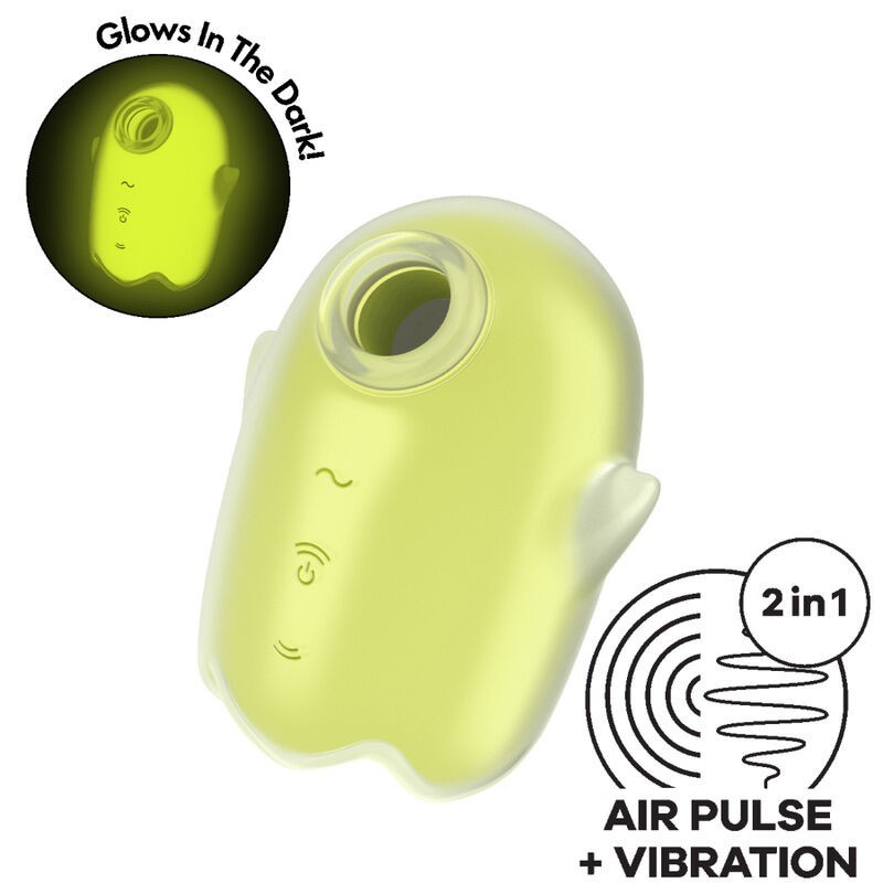 SATISFYER - GLOWING GHOST AIR PULSE and VIBRADOR AMARILLO