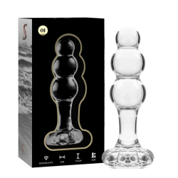 NEBULA SERIES BY IBIZA - MODELO 1 PLUG CRISTAL TRANSPARENTE 10.5 CM -O- 3 CM